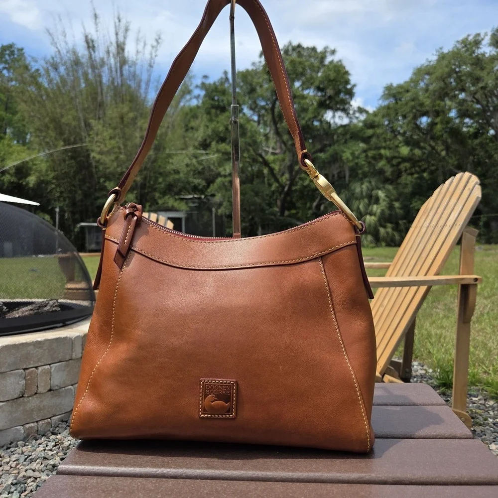 Dooney & Bourke Purse Handbag Florentine Large Cassidy Hobo Vachetta Leather